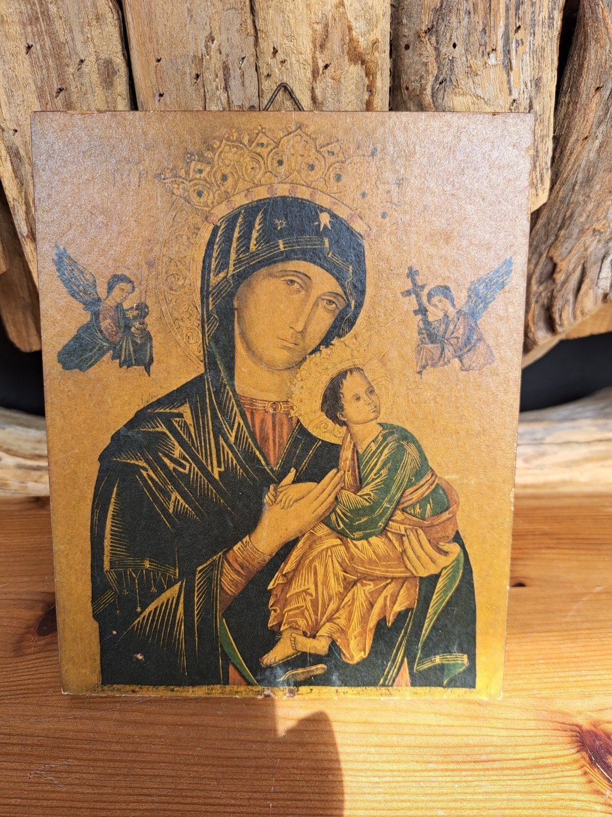 Vintage wanddecoratie Eerste Heilige Communie Maria met Kind, Antiek en Kunst, Antiek | Religie, Ophalen