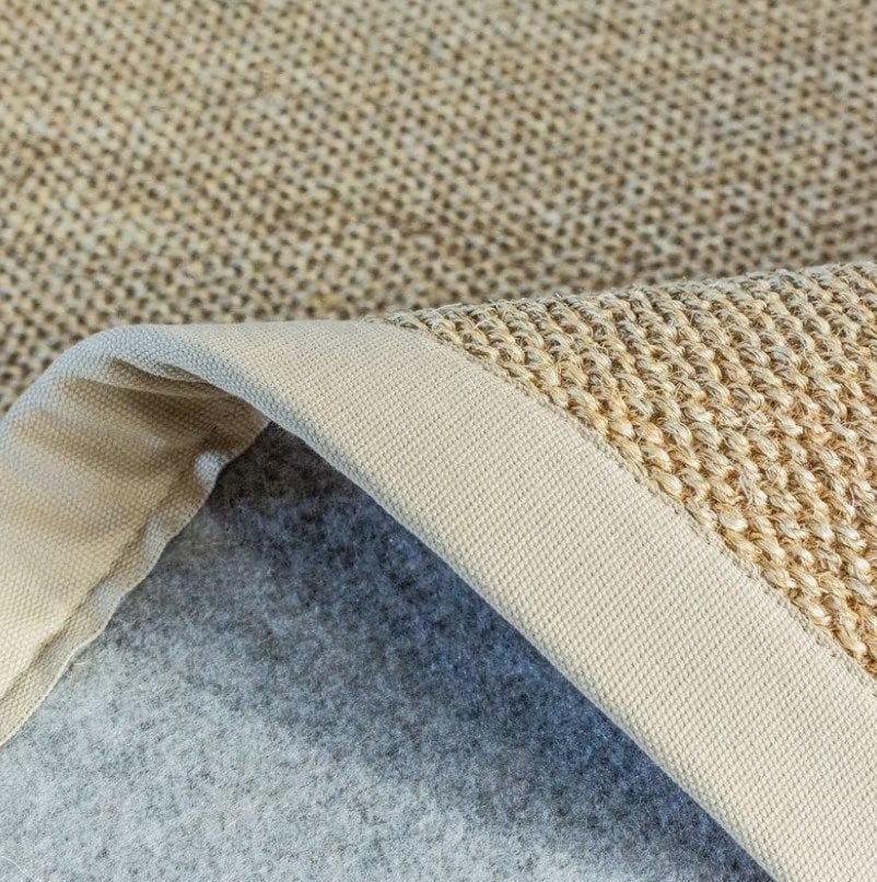 Sisal vloerkleed in Beige met crèmekleurige band 240 x 340 W, Ophalen of Verzenden, Nieuw, Beige, Tapijt