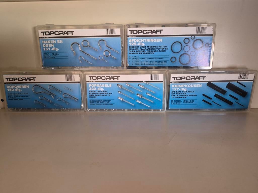 Diverse bevestigingsmaterialen en krimpkousen - TOPCRAFT, Ophalen of Verzenden, Gebruikt, Minder dan 50 mm, Overige typen