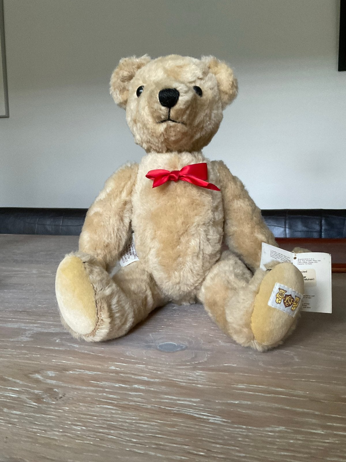 Steiff "Ja/Nee" Beer - Lichtblond Mohair Replica, Ophalen of Verzenden, Zo goed als nieuw, Stoffen beer, Steiff