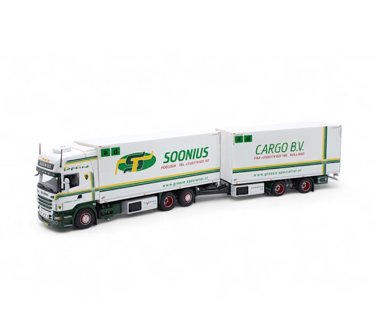 Gezocht! Soonius & Mera Trans Tekno / WSI 1:50, Ophalen of Verzenden, Zo goed als nieuw, Bus of Vrachtwagen, Tekno