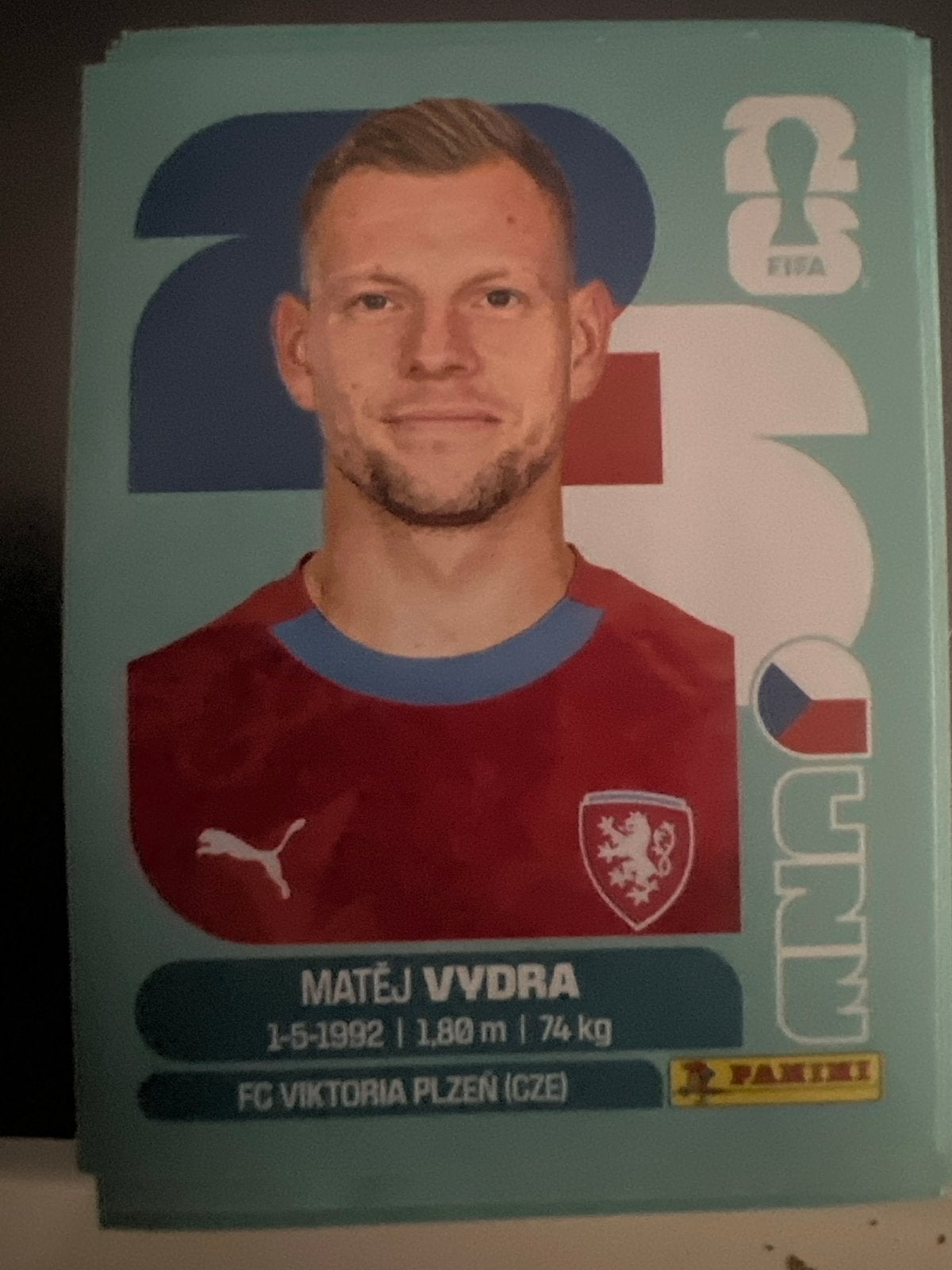 Matěj Vydra Panini FIFA wk 2026 sticker FC Viktoria Plz, Verzamelen, Sportartikelen en Voetbal, Verzenden, Zo goed als nieuw, Buitenlandse clubs