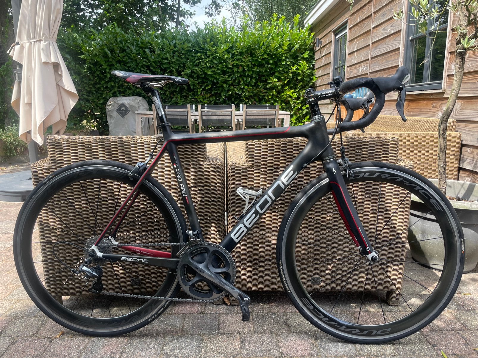 Beone racefiets - Carbon frame, Dura Ace afmontage, Fietsen en Brommers, 28 inch, Gebruikt, Carbon, Meer dan 20 versnellingen