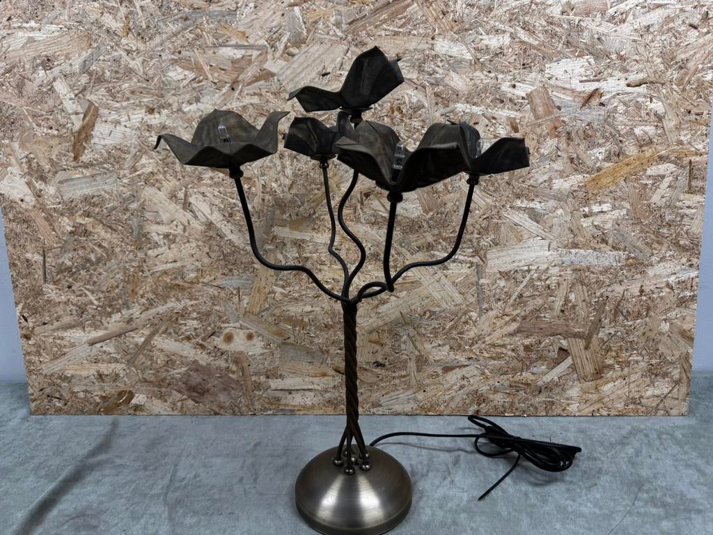 Vintage Maison Jansen Stijl Bloemlamp – Van De Heg - ReK4, Vintage, Ophalen of Verzenden, Zo goed als nieuw, X