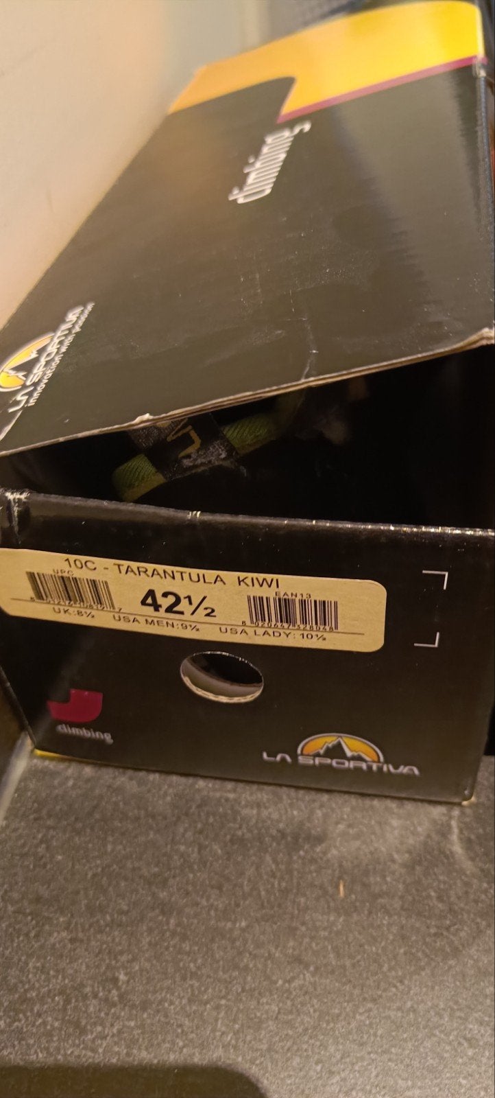 La Sportiva Tarantula Kiwi Klimschoenen - Maat 42.5, Sport en Fitness, Klimsport, Ophalen, Zo goed als nieuw, Klimsportschoenen