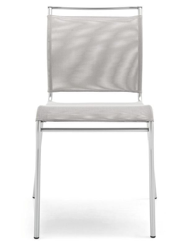 4 vintage calligaris connubia air stoelen zilver, Ophalen, Zo goed als nieuw, Grijs, Vier