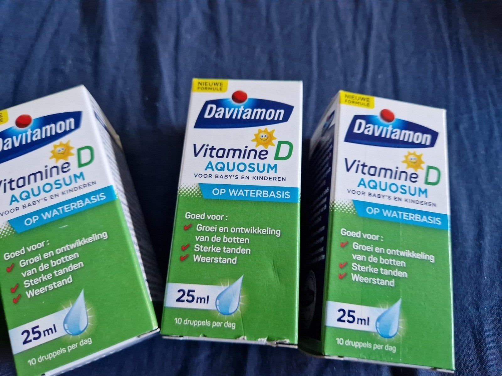3x Davitamon Vitamine D Aquosum druppels baby/kind, Ophalen