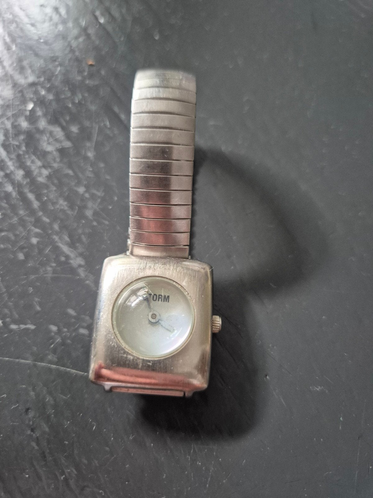 storm rect detroit vintage jaren 90 horloge, Sieraden, Tassen en Uiterlijk, Ophalen of Verzenden, Staal, Overige merken, 1960 of later