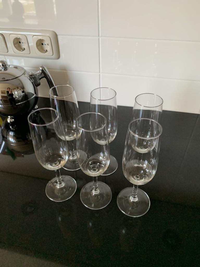 Sherry glazen 6 stuks, Ophalen of Verzenden, Zo goed als nieuw, Overige typen