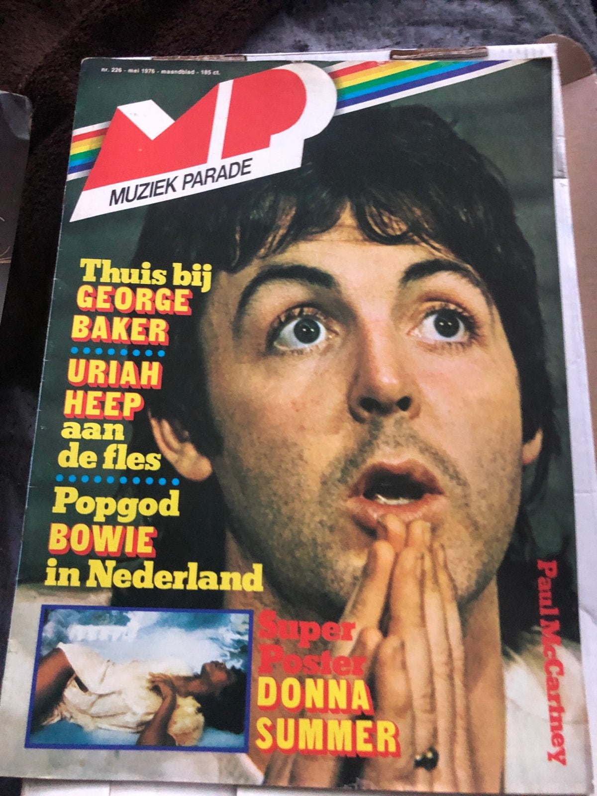 Muziek Parade mei 1975 met Donna Summer poster, Ophalen of Verzenden, Gelezen, Muziek, Film of Tv