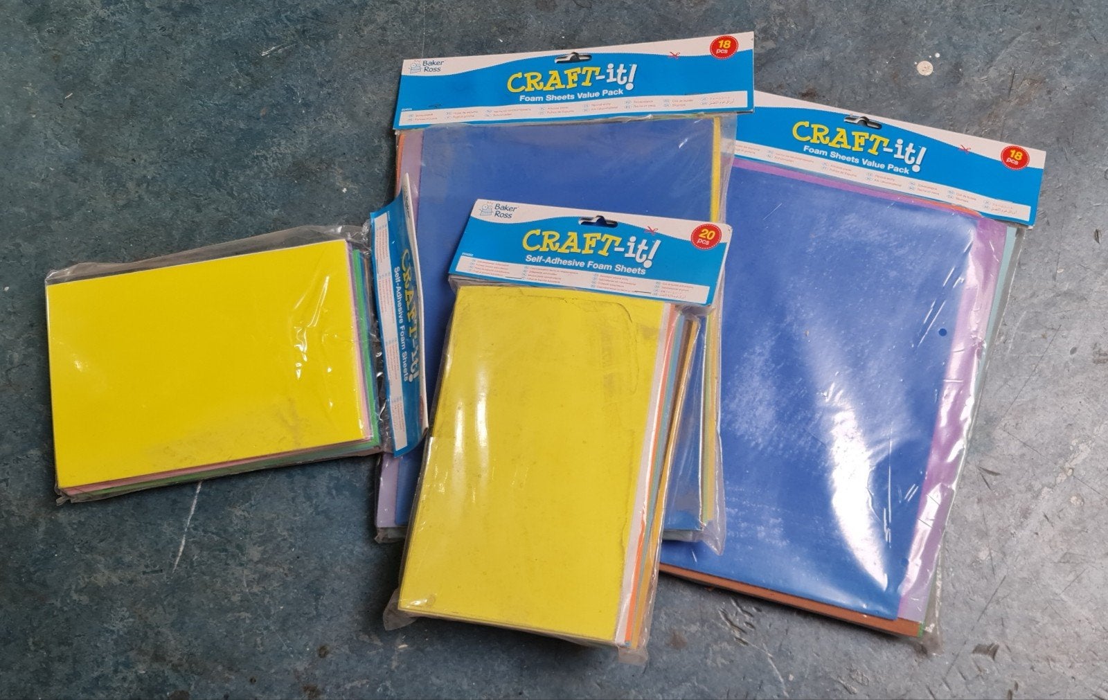 Craft-it! Foam Sheets Value Pack - Knutselmateriaal, Zelfklevend, Overige thema's, Nieuw, Meerkleurig