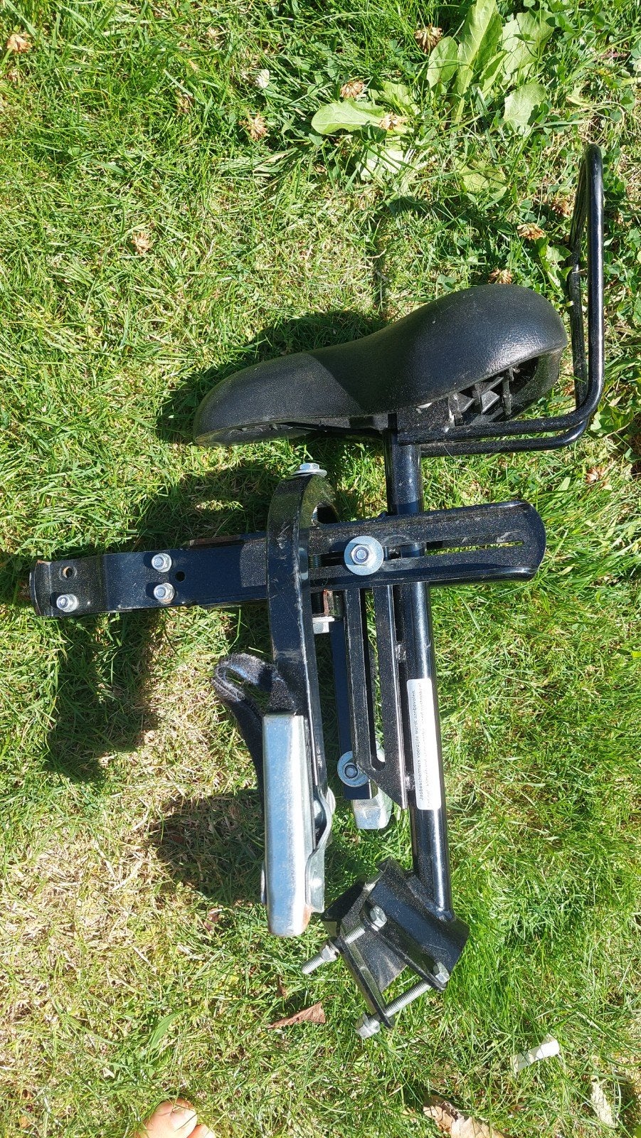 buiszadel zwart, met voetsteuntjes, Fietsen en Brommers, Fietsaccessoires | Fietsstoeltjes, Onbekend, Voorzitje, Ophalen of Verzenden