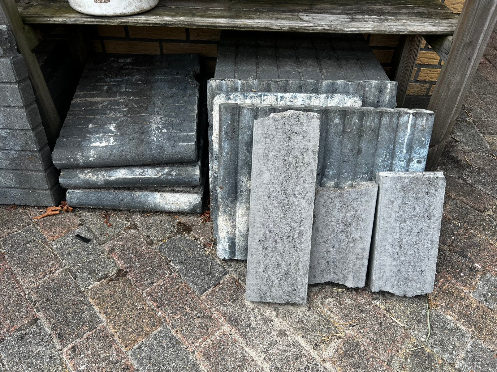 Opsluitbanden gebruikt, Tuin en Terras, Tegels en Klinkers, Ophalen, Zo goed als nieuw, Beton, Overige typen