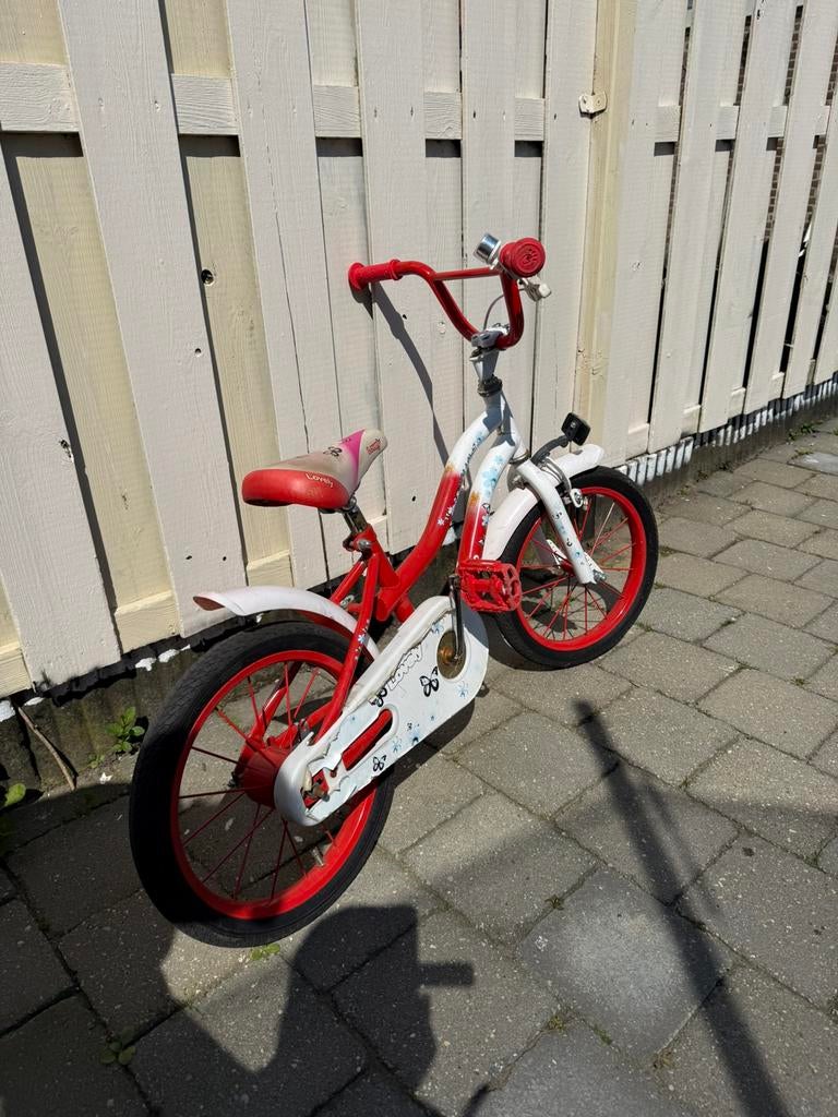 Leuke meisjesfiets 16 inch, Fietsen en Brommers, Fietsen | Kinderfietsjes, Ophalen, Gebruikt, 16 tot 20 inch