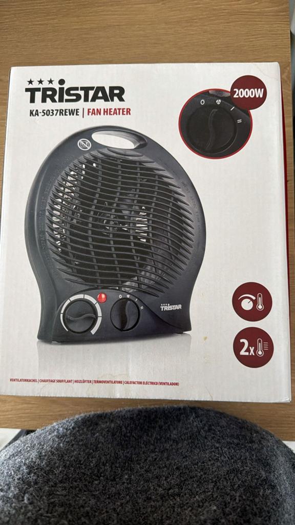 Tristar KA-5037REWE Ventilatorkachel - 2000W, Doe-het-zelf en Verbouw, Verwarming en Radiatoren, Ophalen, Minder dan 30 cm, Minder dan 60 cm