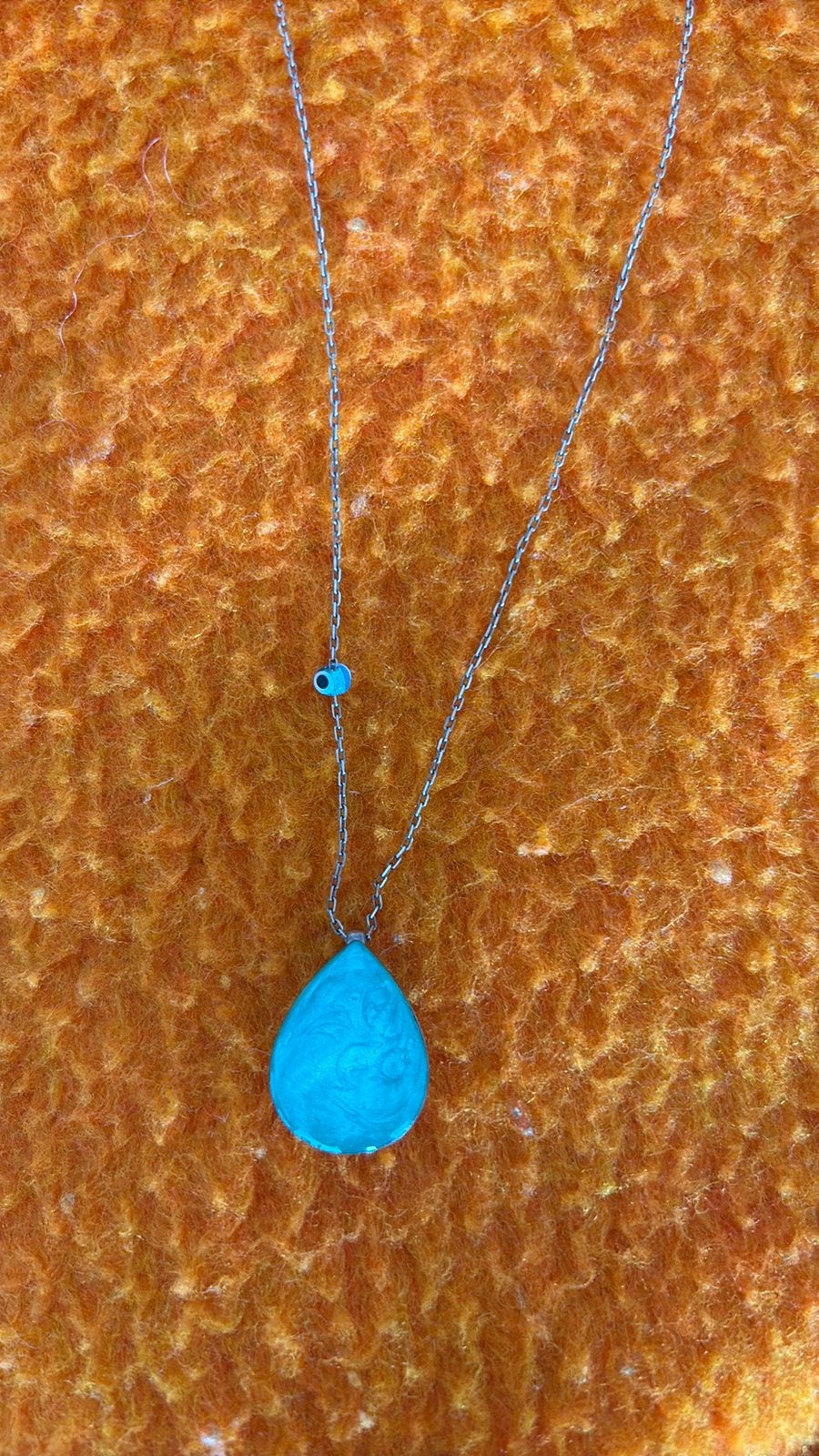 Wakende oog kettingetje, Ophalen of Verzenden, Zo goed als nieuw, Groen, Met hanger