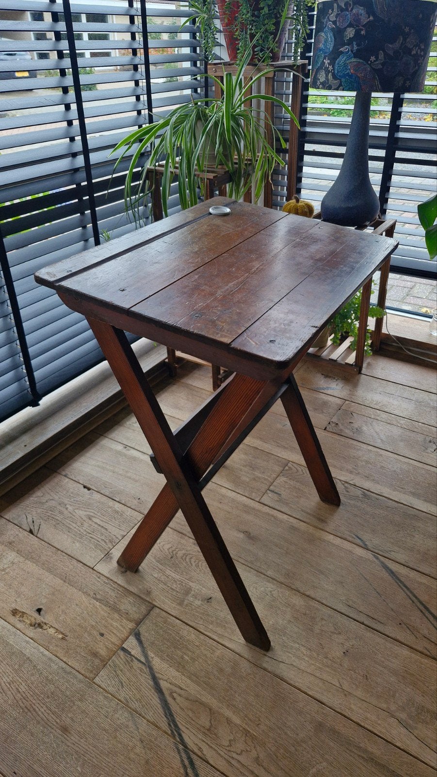Antiek inklapbaar schoolbureau / veldtafel - Seiffert, Ophalen of Verzenden