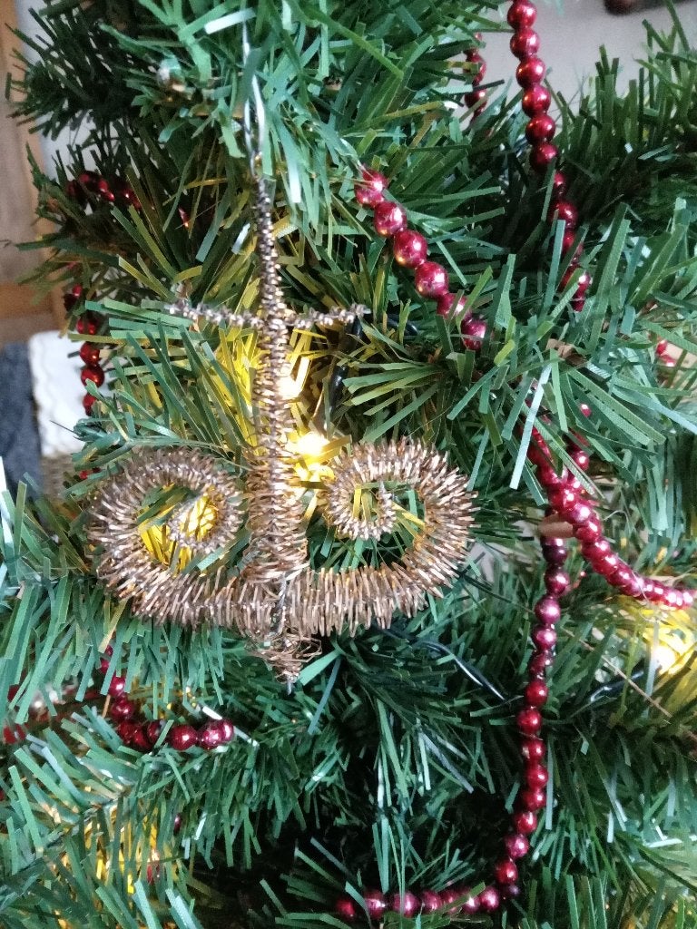 antieke kerstbal handwerk model lijkt anker, Diversen, Kerst, Ophalen of Verzenden, Gebruikt