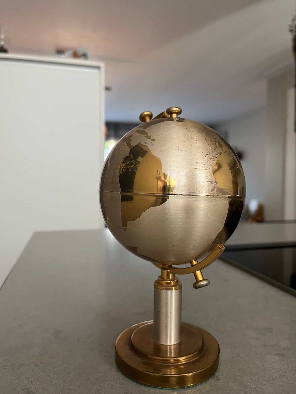 Vintage Wereldbol Sigarettenhouder, Ophalen of Verzenden