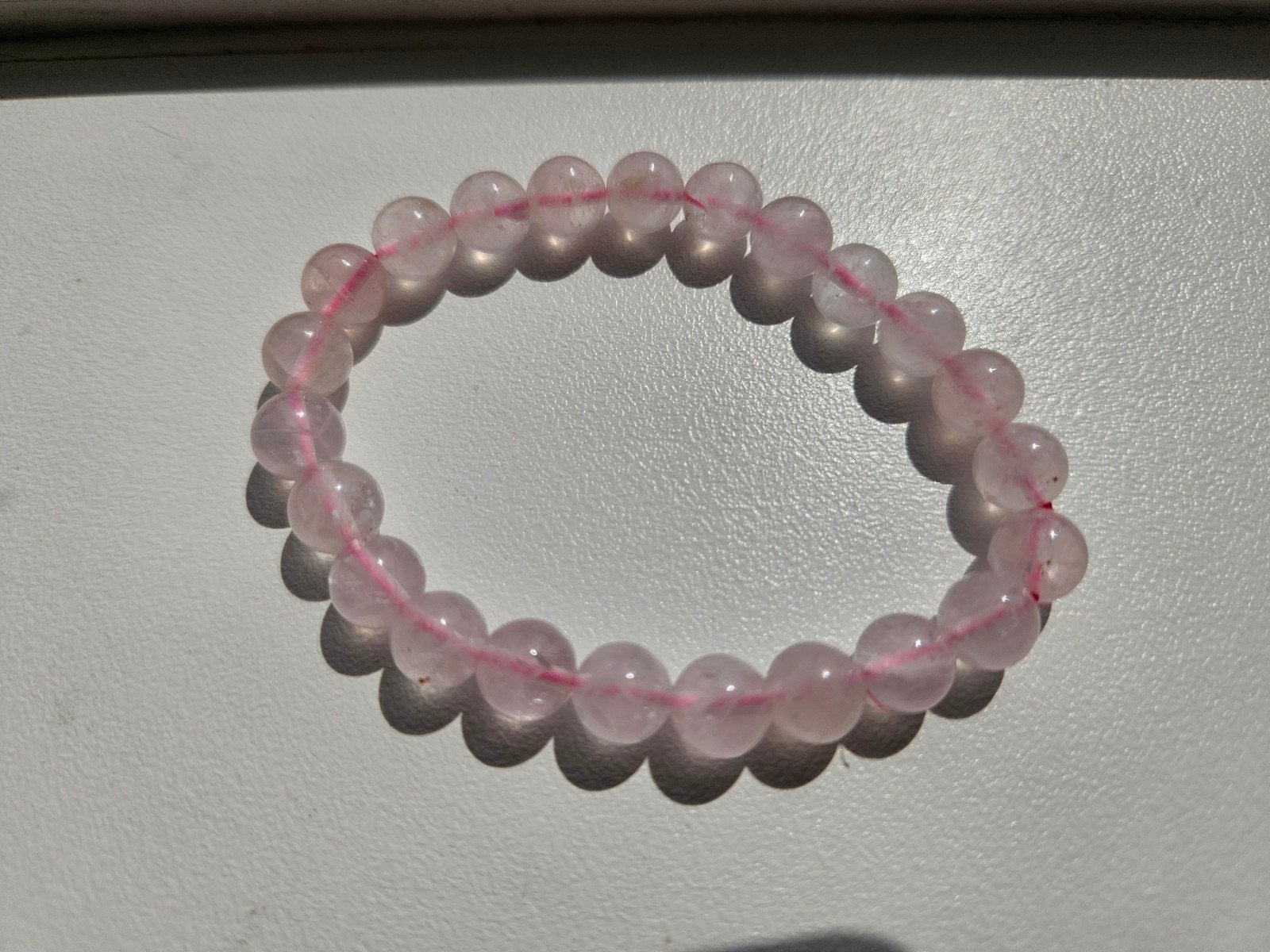Edelsteen Rozekwarts armband 8mm AFGEPRIJSD, Sieraden, Tassen en Uiterlijk, Ophalen of Verzenden, Nieuw