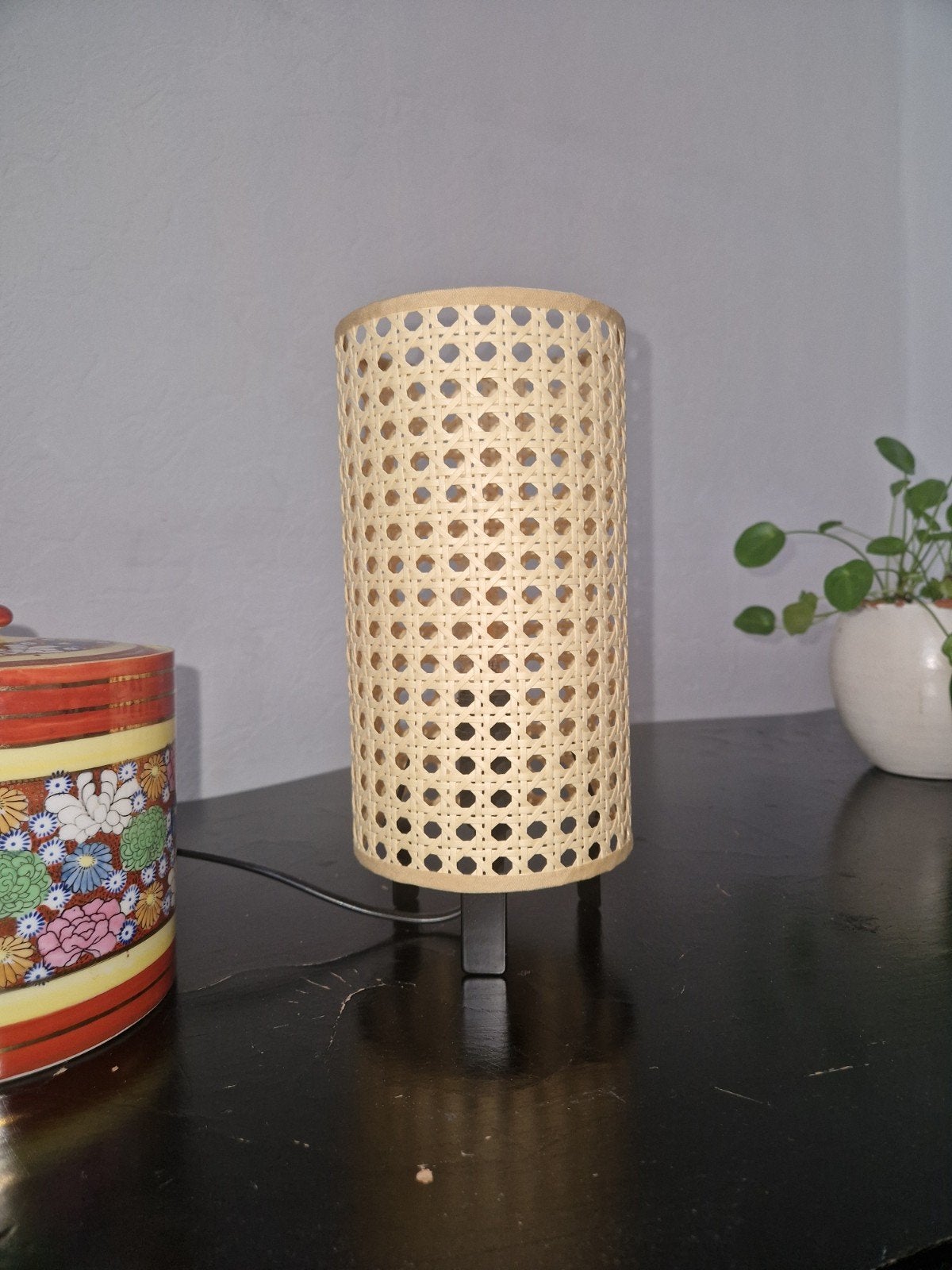 leuk ikea lampje als nieuw, Beige, Natuurlijk materiaal, Ophalen of Verzenden, Zo goed als nieuw