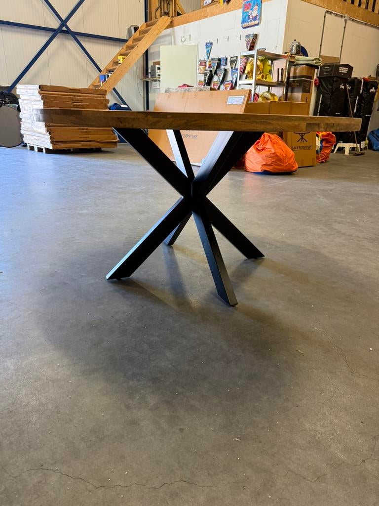 Ronde mango houten eettafel 140 cm doorsnee nieuw, Ophalen, Nieuw, Rond, 100 tot 150 cm