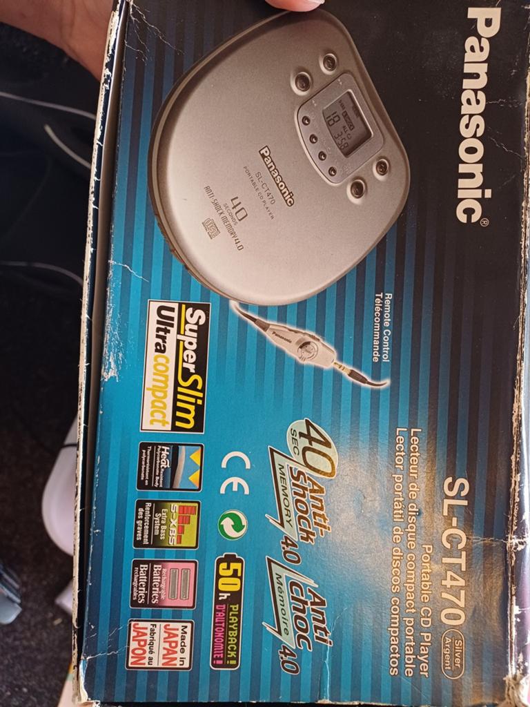 Panasonic SL-CT470 Discman Complete in Box + AA Battery Pack, Ophalen of Verzenden, Zo goed als nieuw, Technics, Draagbaar
