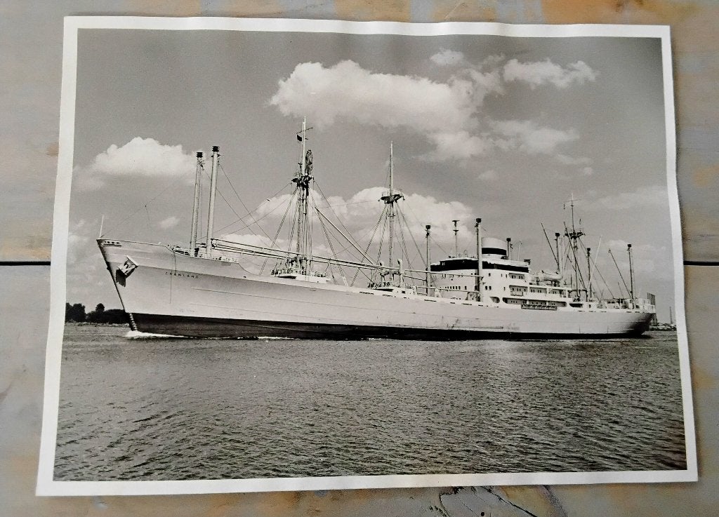 Oude foto van m.s. Zaanland - Koninklijke Hollandsche Lloyd, Gebruikt, Foto, Ophalen of Verzenden, 1940 tot 1960