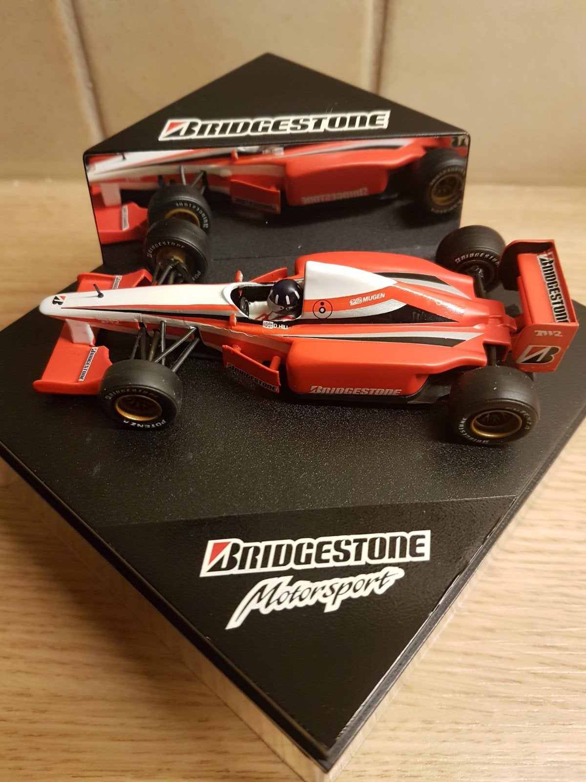 f1 Bridgestone testcar Damon hill 1996, Hobby en Vrije tijd, Modelauto's | 1:43, Ophalen of Verzenden, Zo goed als nieuw