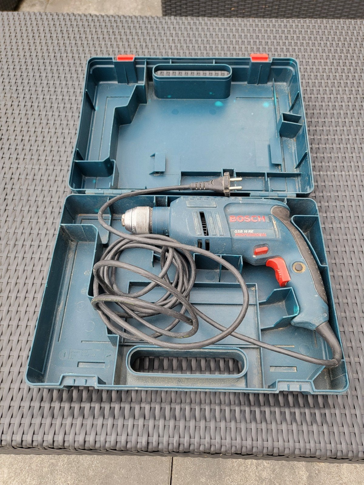 Bosch GSB 16 RE Boormachine - Zo goed als nieuw, Doe-het-zelf en Verbouw, Gereedschap | Boormachines, 600 watt of meer, Ophalen of Verzenden