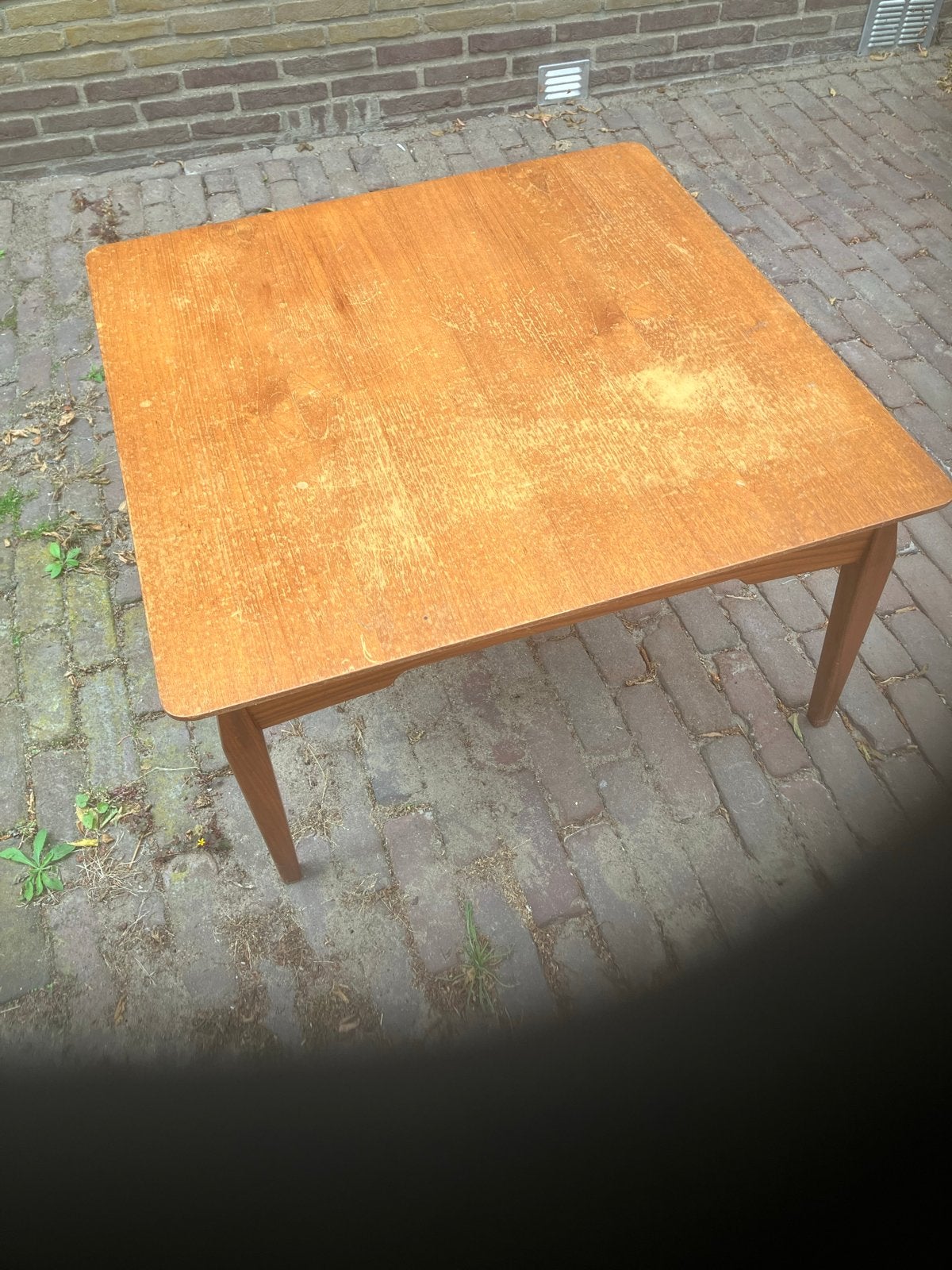 Gratis afhalen Houten tafel - Gebruikt, Ophalen, Gebruikt, Vierkant, Tot twee personen