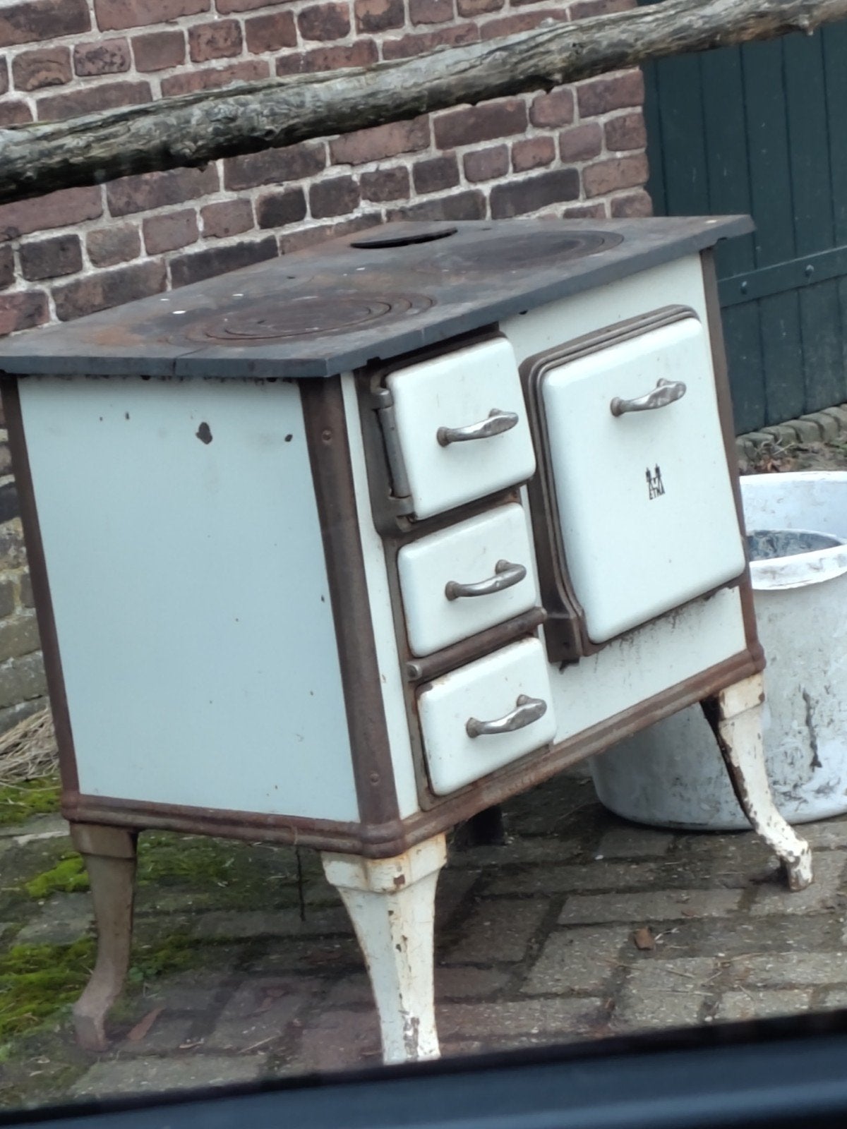 Houtkachel met oven Vintage, Ophalen, Gebruikt, Hout, Houtkachel