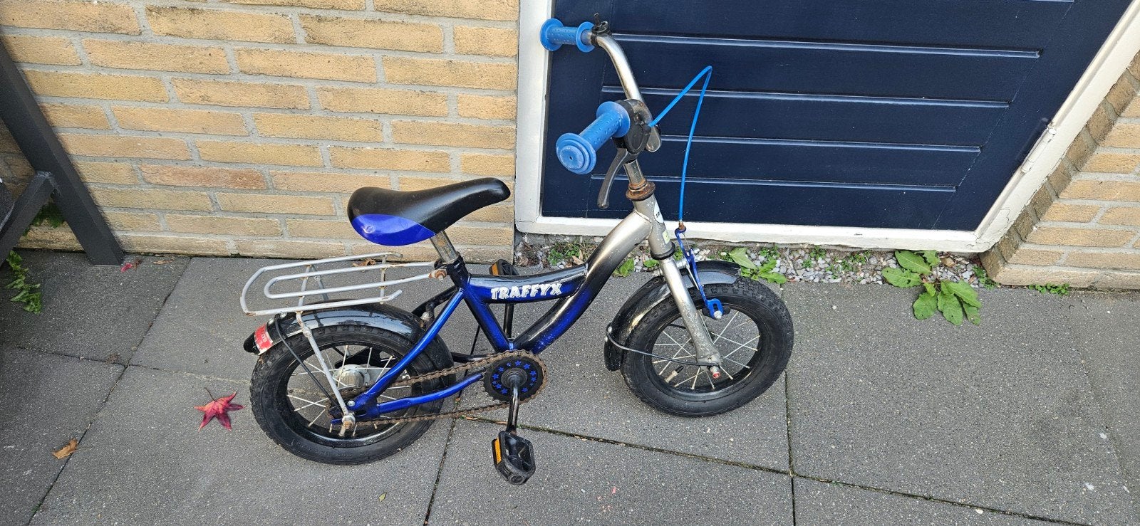Kinderfiets 12 inch Traffyx - Blauw/Zilver