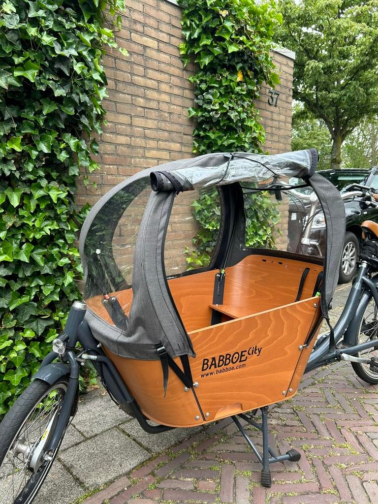 Regentent (Babboe bakfiets), Fietsen en Brommers, Fietsen | Bakfietsen, Ophalen, Zo goed als nieuw, 4 kinderen of meer, Huif