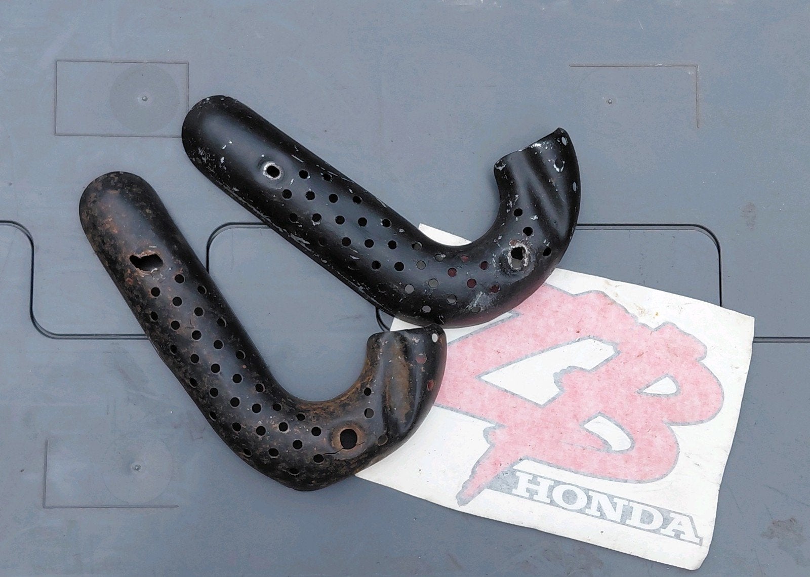 Honda ZB50 hitteschild voorbocht, Ophalen of Verzenden, Gebruikt, Uitlaat, Overige merken
