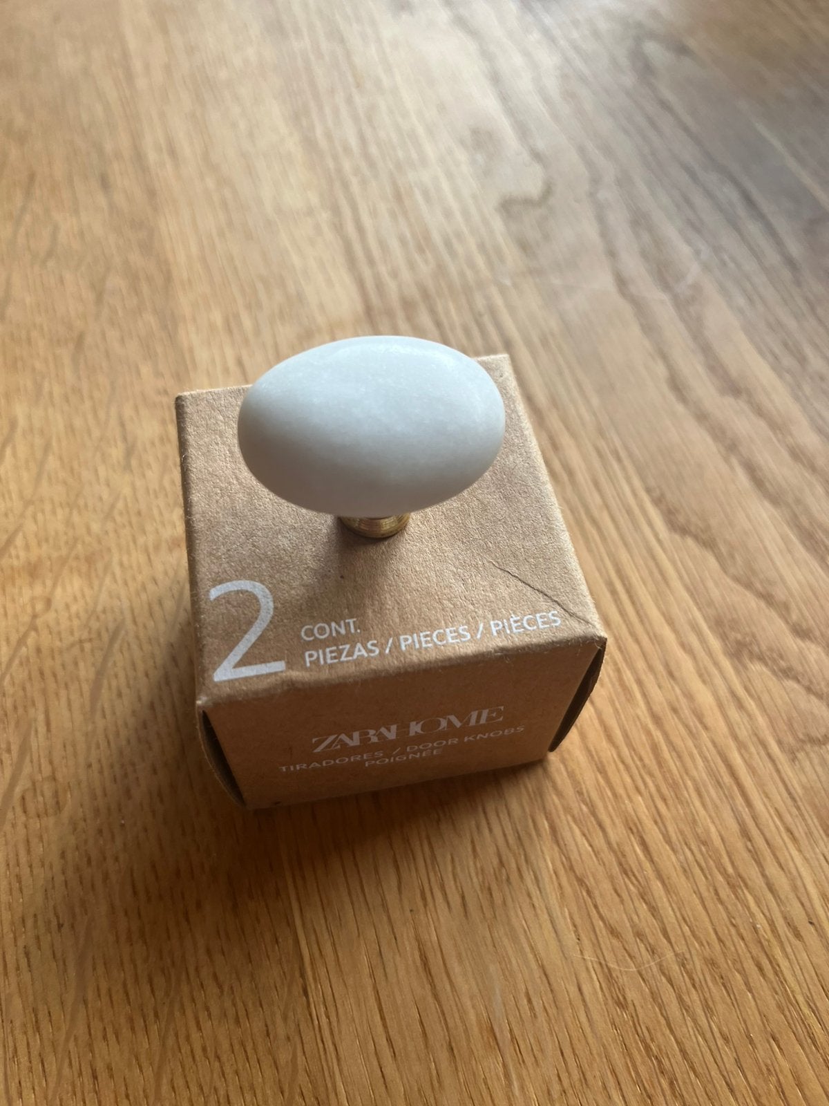 Ovale witte marmeren deurknoppen Zara, Ophalen, Overige materialen, Overige stijlen, Nieuw