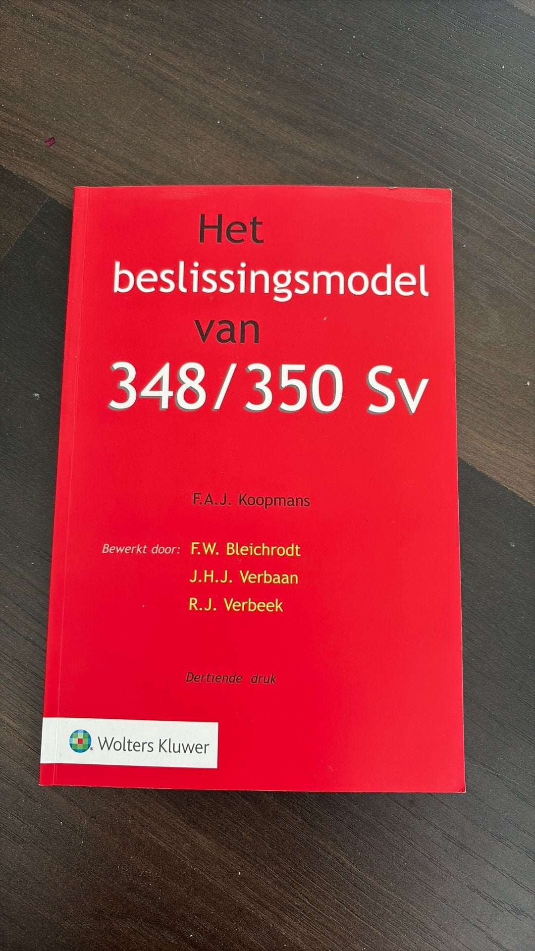 F.A.J. Koopmans - Het beslissingsmodel van 348/350 Sv, Ophalen, Zo goed als nieuw, F.A.J. Koopmans