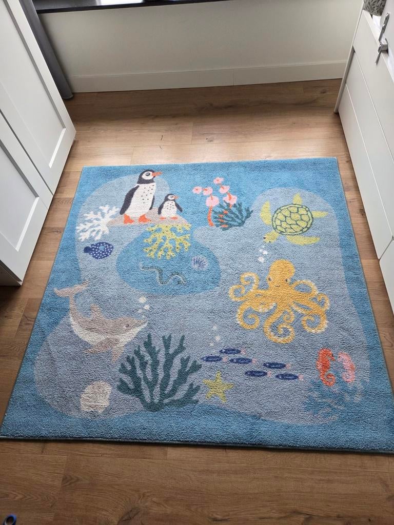 IKEA BLÅVINGAD Speelkleed Zeedieren 133x133 cm, Ophalen