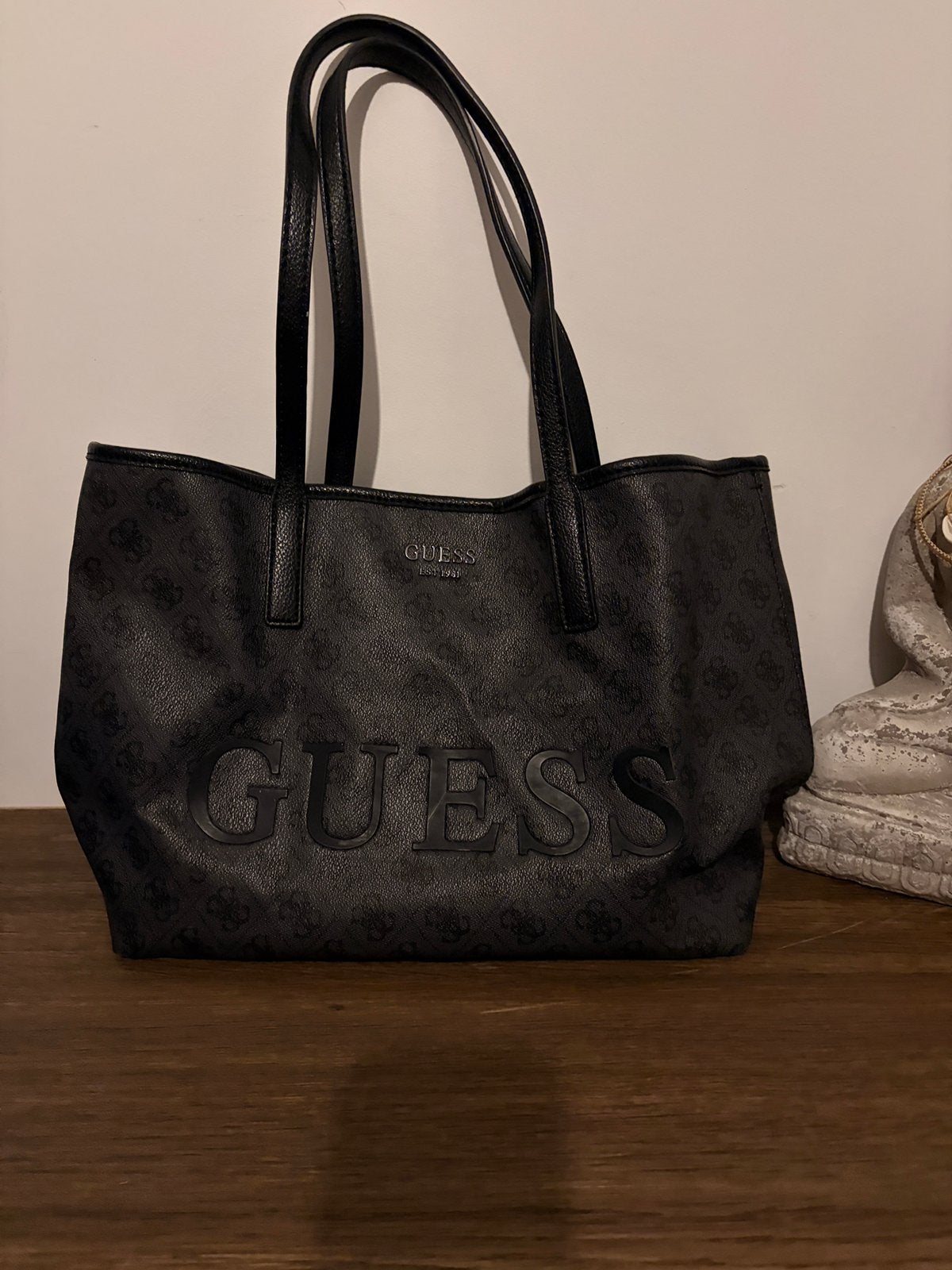Guess handtas, Ophalen, Gebruikt, Zwart, Handtas