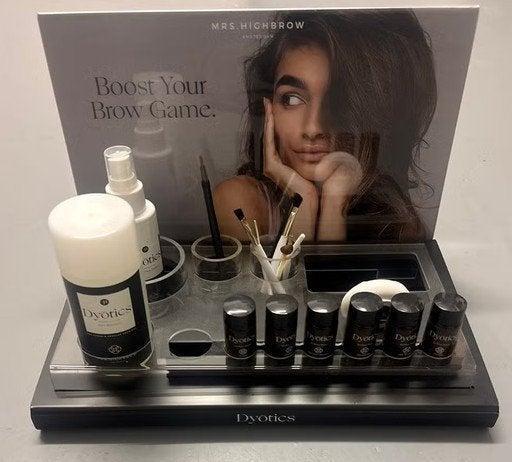 Dyotics Mrs. Highbrow wenkbrauwverf display, Ophalen of Verzenden, Zo goed als nieuw, Zwart, Handen en Nagels