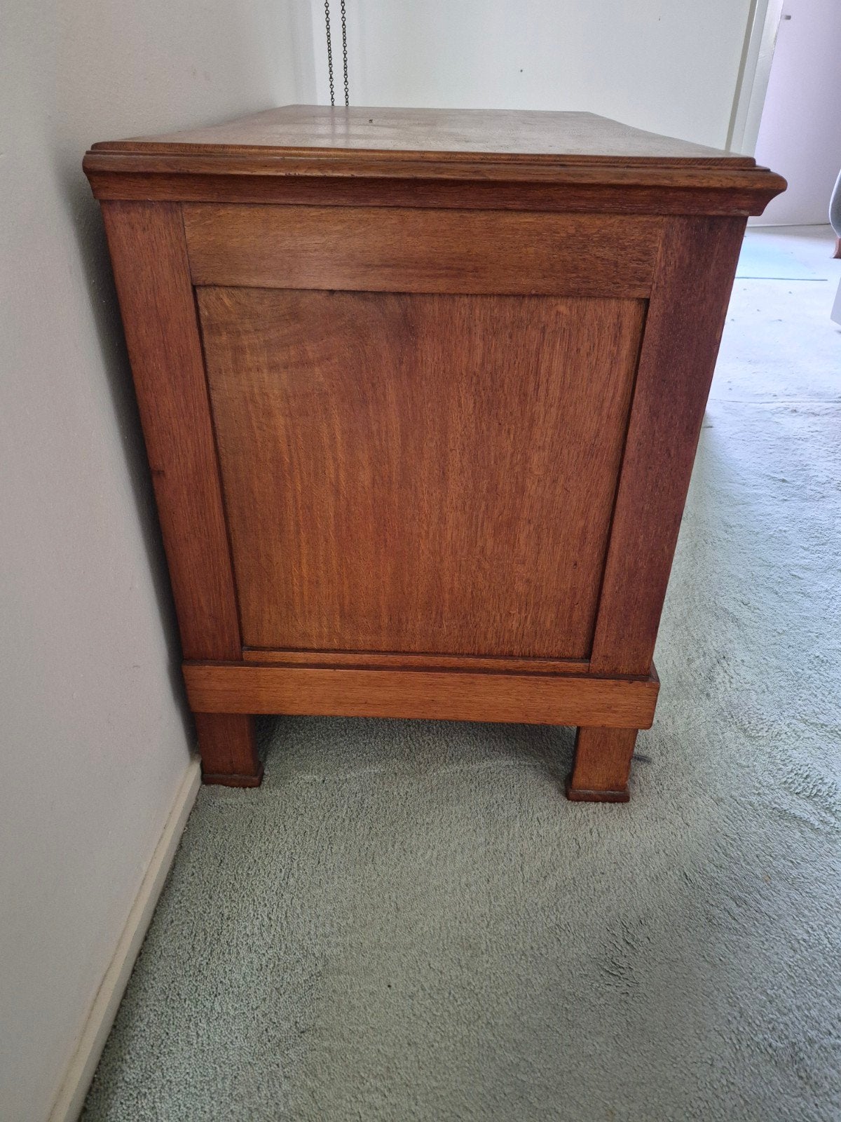 Antieke houten ladekast met 3 laden, Antiek en Kunst, Ophalen