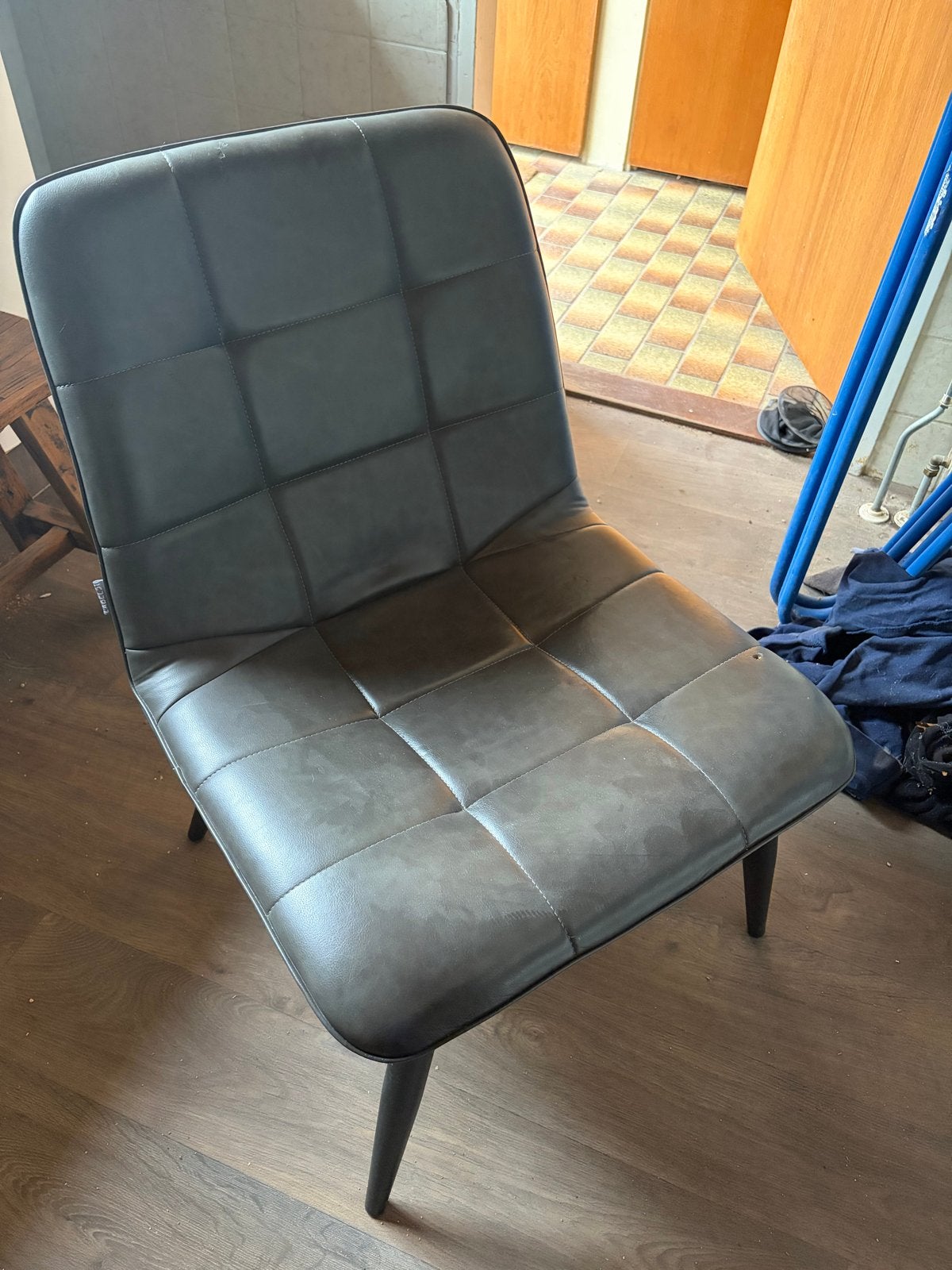 Ruime stoel, Ophalen, Gebruikt, Leer, Eén