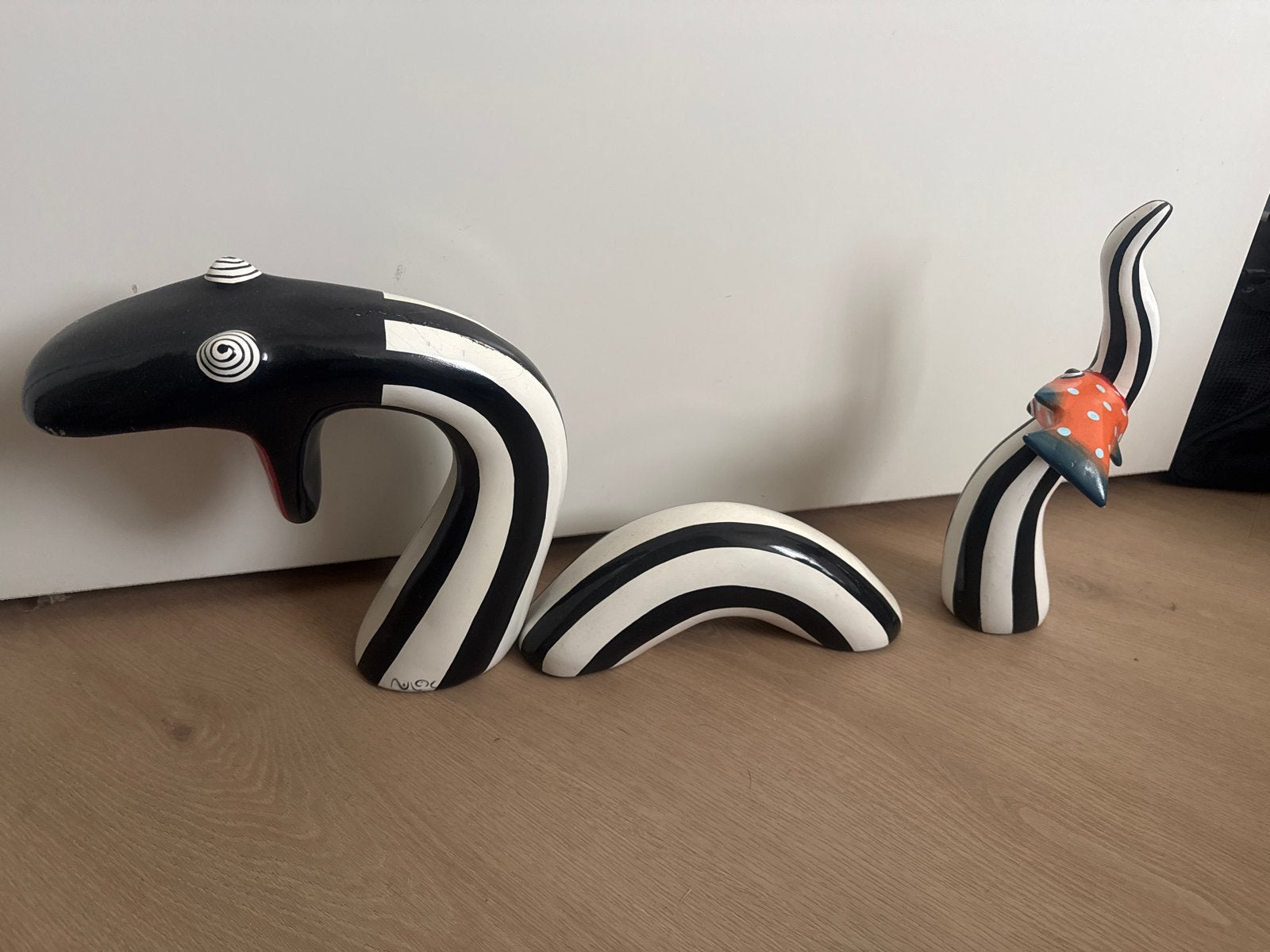 Niloc Pagen slang, maat L, polyresin sculpturen set, Antiek en Kunst, 30 cm, Meerkleurig, Object, Handgemaakt