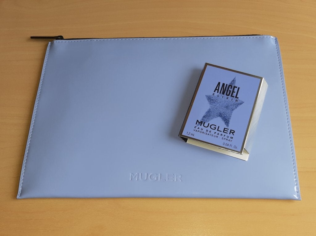 # NIEUW # toilettas / etui MUGLER met geur sample, Ophalen of Verzenden, Nieuw, Blauw, Dame
