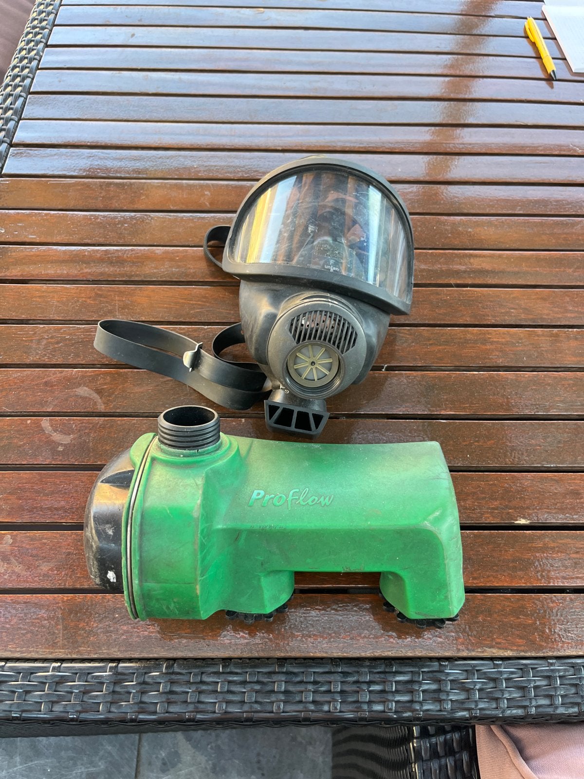 Scott Proflow 2S Volgelaatsmasker met Aangedreven Ademhaling, Ophalen, Gebruikt, Volgelaatsmaskers