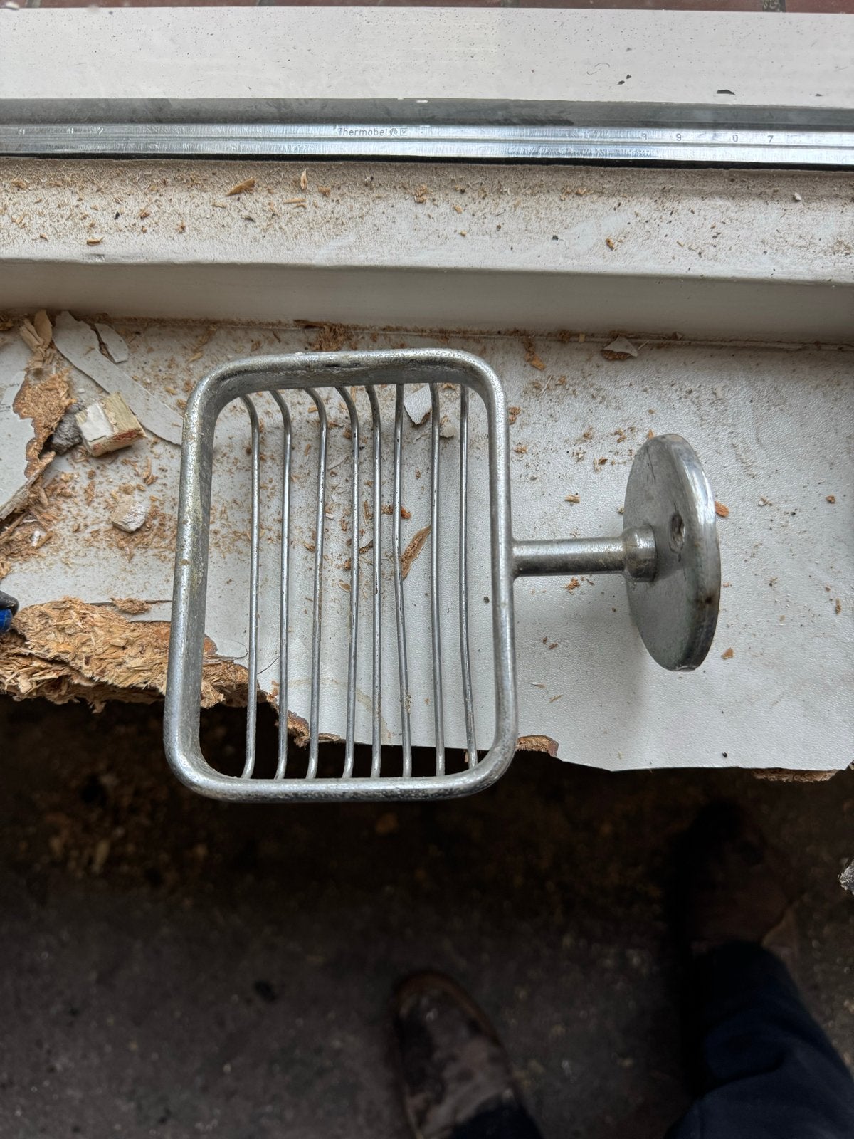 Metalen Zeepbakje voor aan de Muur, Ophalen of Verzenden, Gebruikt, Grijs, Overige typen