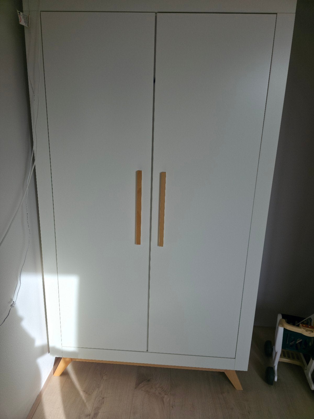 Bopita Fenna Kledingkast Wit / Naturel 2-Deurs, Ophalen, Gebruikt, Kast, 50 tot 70 cm