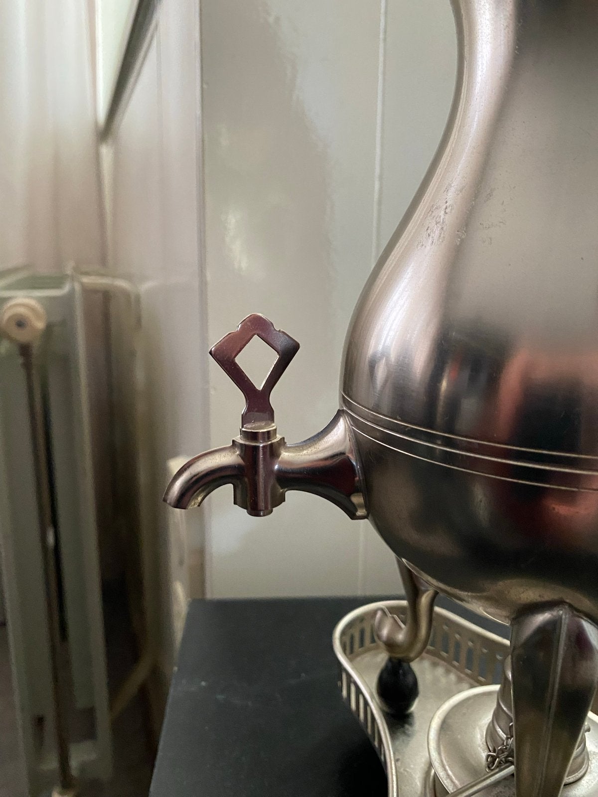 Antieke Samovar / Theeketel met spiritusbrander, Ophalen of Verzenden