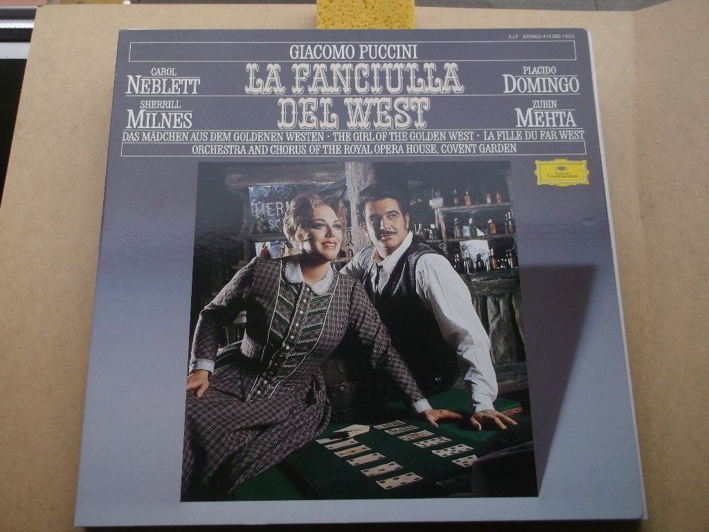 Puccini~La Fanciulla del West~ROH~Mehta~Neblett~Domingo~3LP, Opera of Operette, Ophalen of Verzenden, Zo goed als nieuw, 12 inch