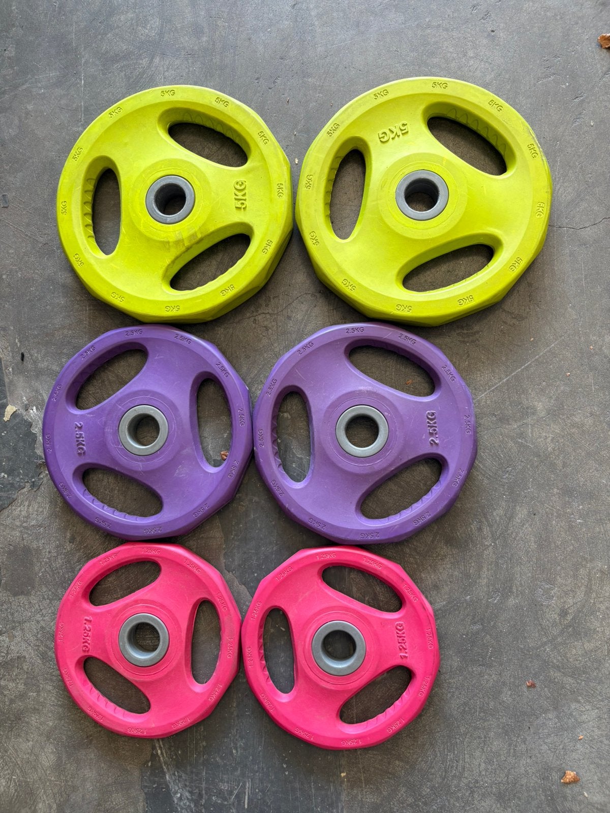 17,5 kg halter schijven set 30 mm gewichten, Gebruikt, Halter schijven, Ophalen of Verzenden, Gewichten